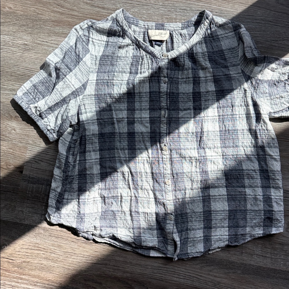 Universal Thread Black and White Striped Blouse